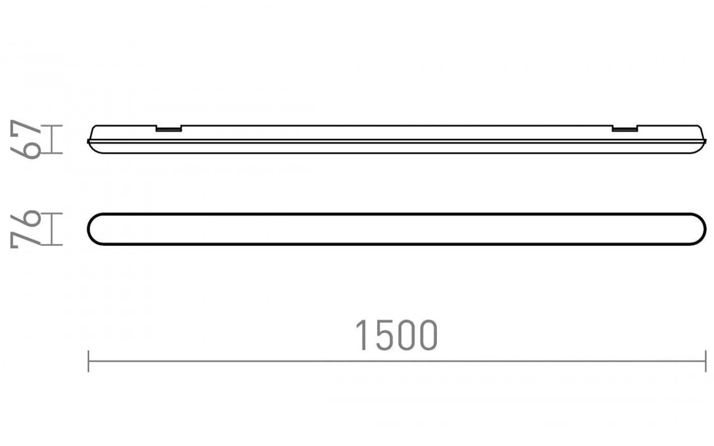 Led-Armaturer<Rendl Trident Pro LED-Armatur 150cm 7800lm 60W 4000K IP65