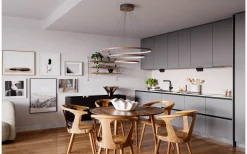 Stora Taklampor Ø70-150 Cm<By Rydens Trione Taklampa LED 80cm Valnöt