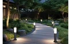 Trioto Pollare 50cm E27 matt svart/vit IP44