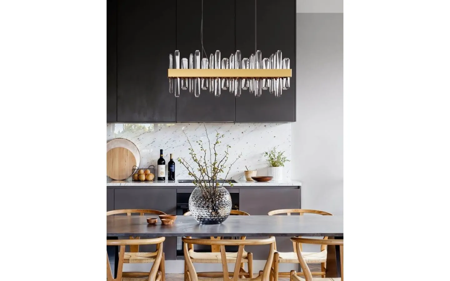 By Rydens Triumph Bar Taklampa LED 80cm Mässing/Klar* Avlånga Taklampor