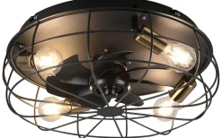 Takfläktar<Reality Trondheim Takfläkt 48cm 4xE27 mattsvart