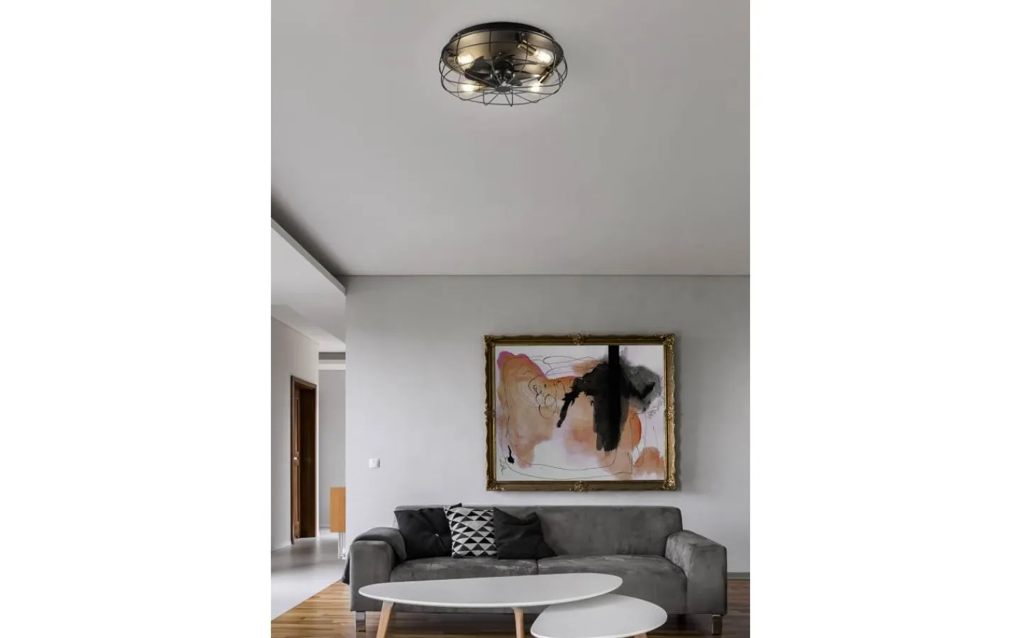 Takfläktar<Reality Trondheim Takfläkt 48cm 4xE27 mattsvart