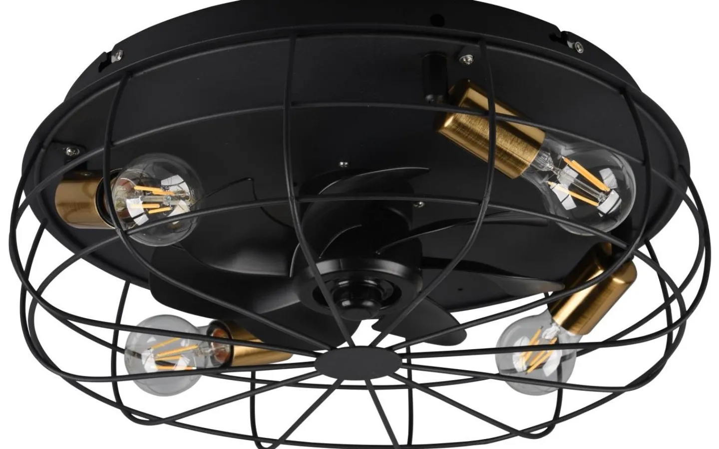 Takfläktar<Reality Trondheim Takfläkt 48cm 4xE27 mattsvart