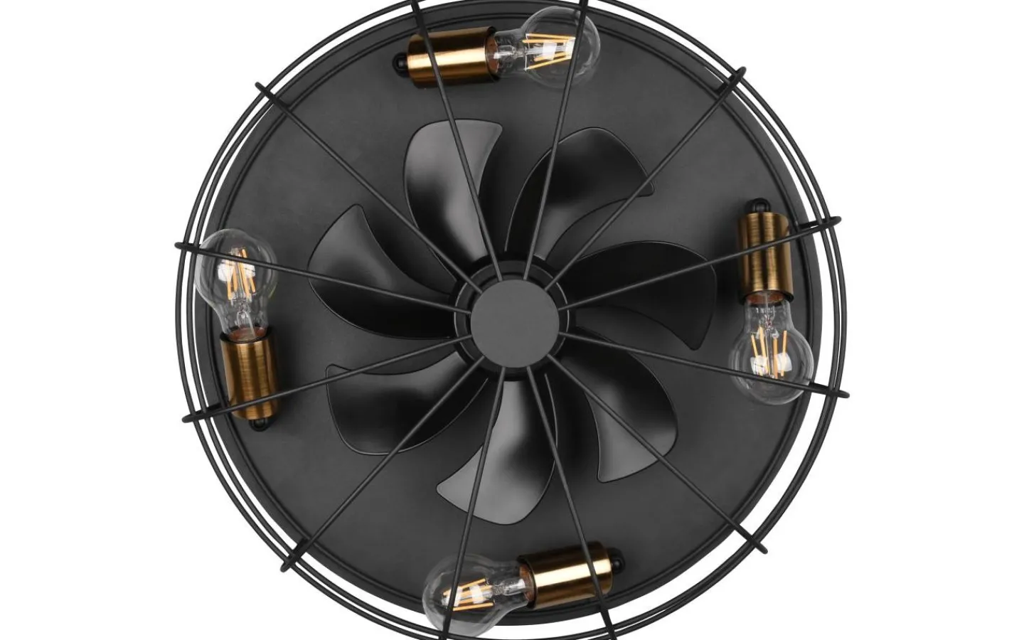 Takfläktar<Reality Trondheim Takfläkt 48cm 4xE27 mattsvart