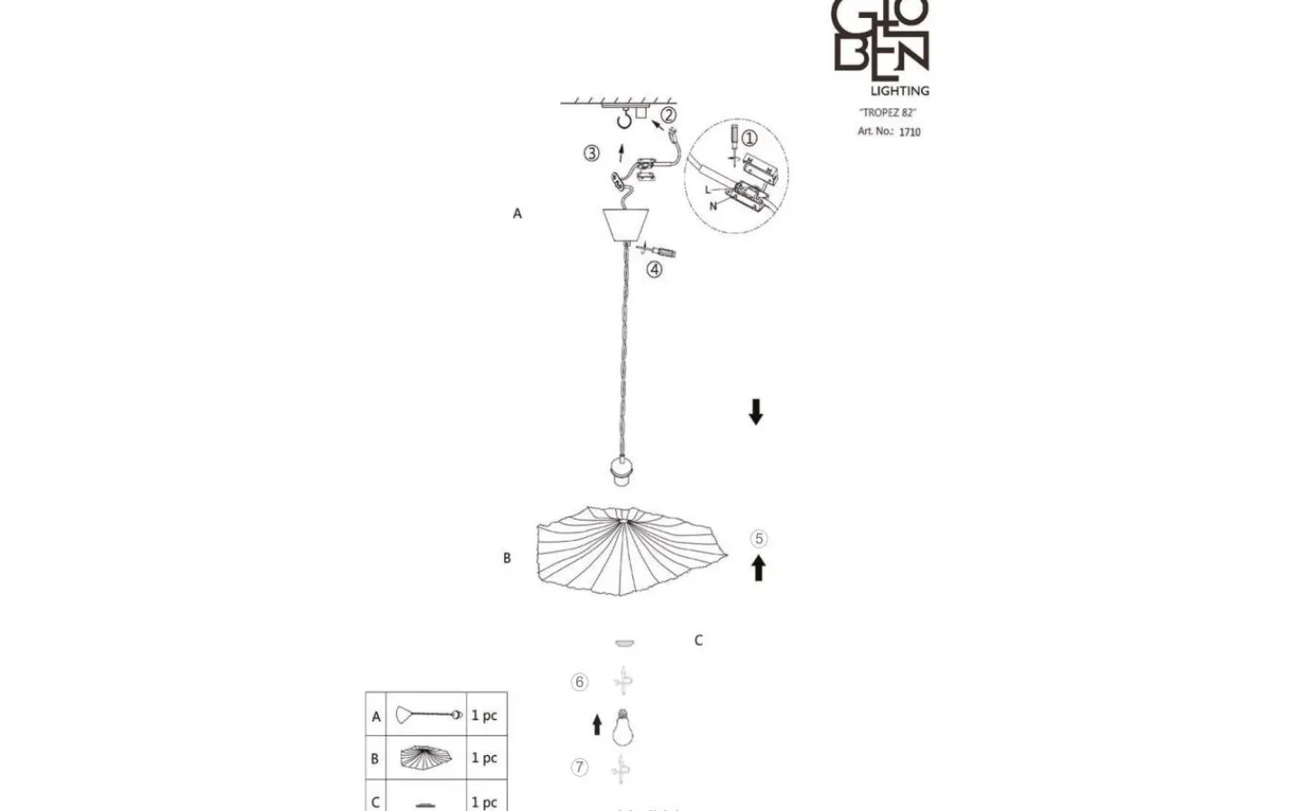 Globen Lighting Tropez Taklampa 82cm E27 Natur* Vardagsrum|Sovrum