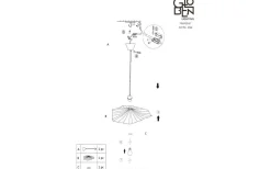 Tropez Taklampa 82cm E27 Svart