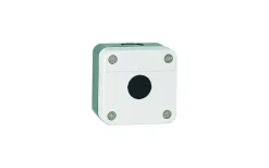 Tryckknappssystem<Malmbergs Tryckknappslåda, Svart/ljusgrå, 1-håls, KB2