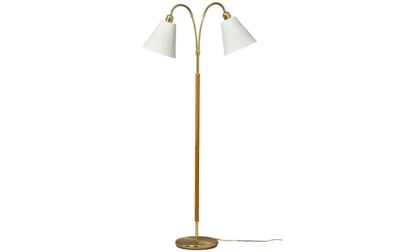 Tullgarn Golvfot 148cm 2L Mässing/Ek