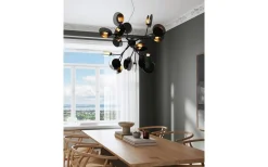 Stora Taklampor Ø70-150 Cm<By Rydens Turno Taklampa 80cm Svart/Guld