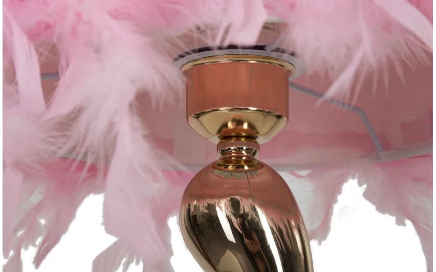 Tutto Bordslampa Fjädrar 47cm Rosa