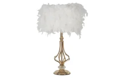 Tutto Bordslampa Fjädrar 54cm Vit