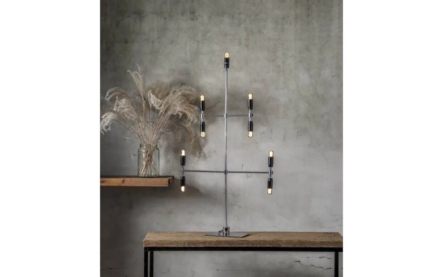 Visa Alla Adventsljusstakar|Adventsljusstakar 61-120 Cm<Star Trading Twice Adventsljusstake 91cm Krom