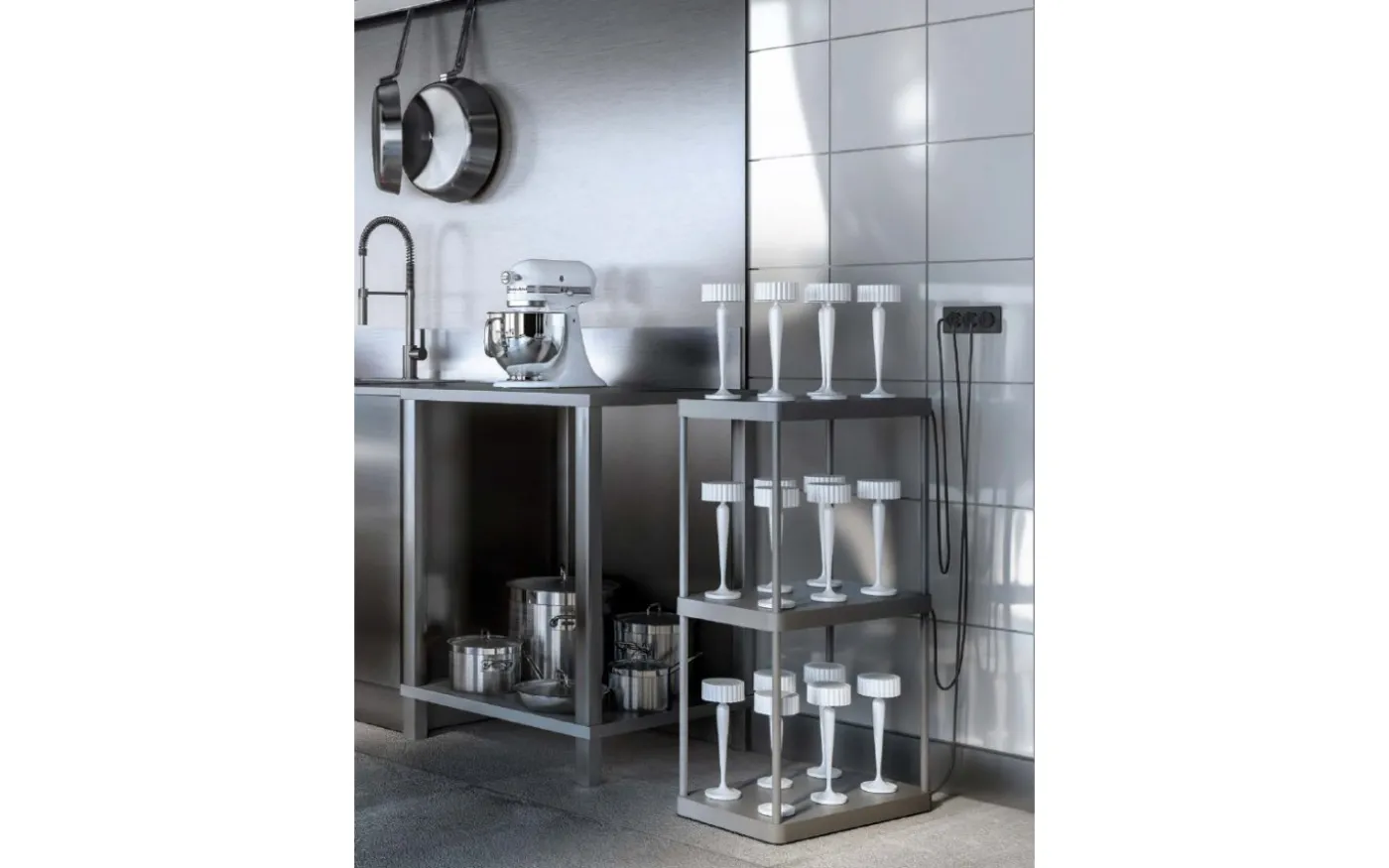 Twiggy Batterilampa 26cm 2700/3000K Vit IP54