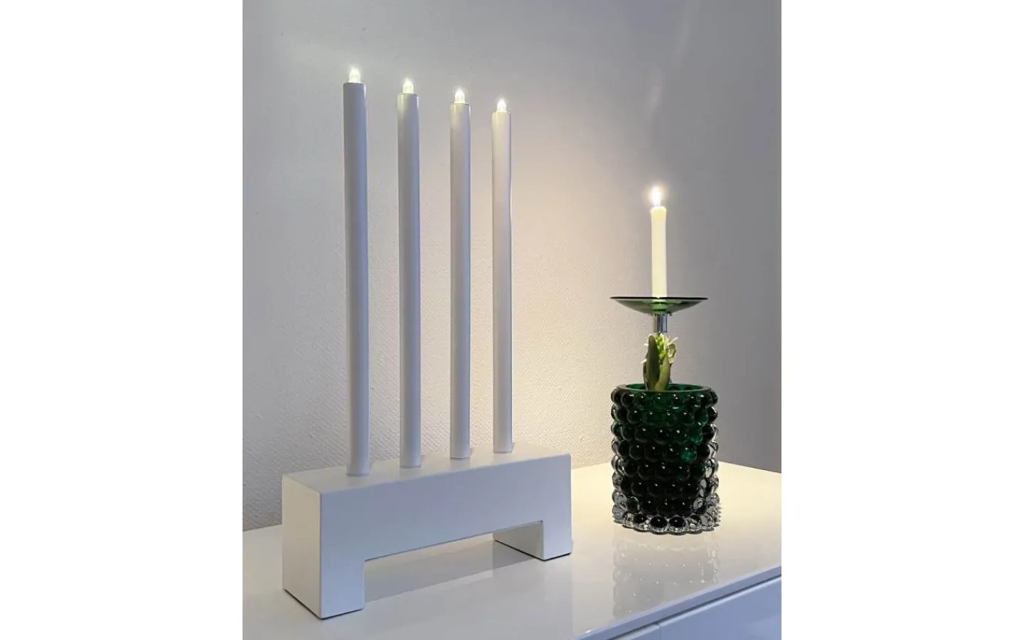 Adventsljusstakar 31-60 Cm<By Rydens Twinkle Bordslampa 50cm Vit