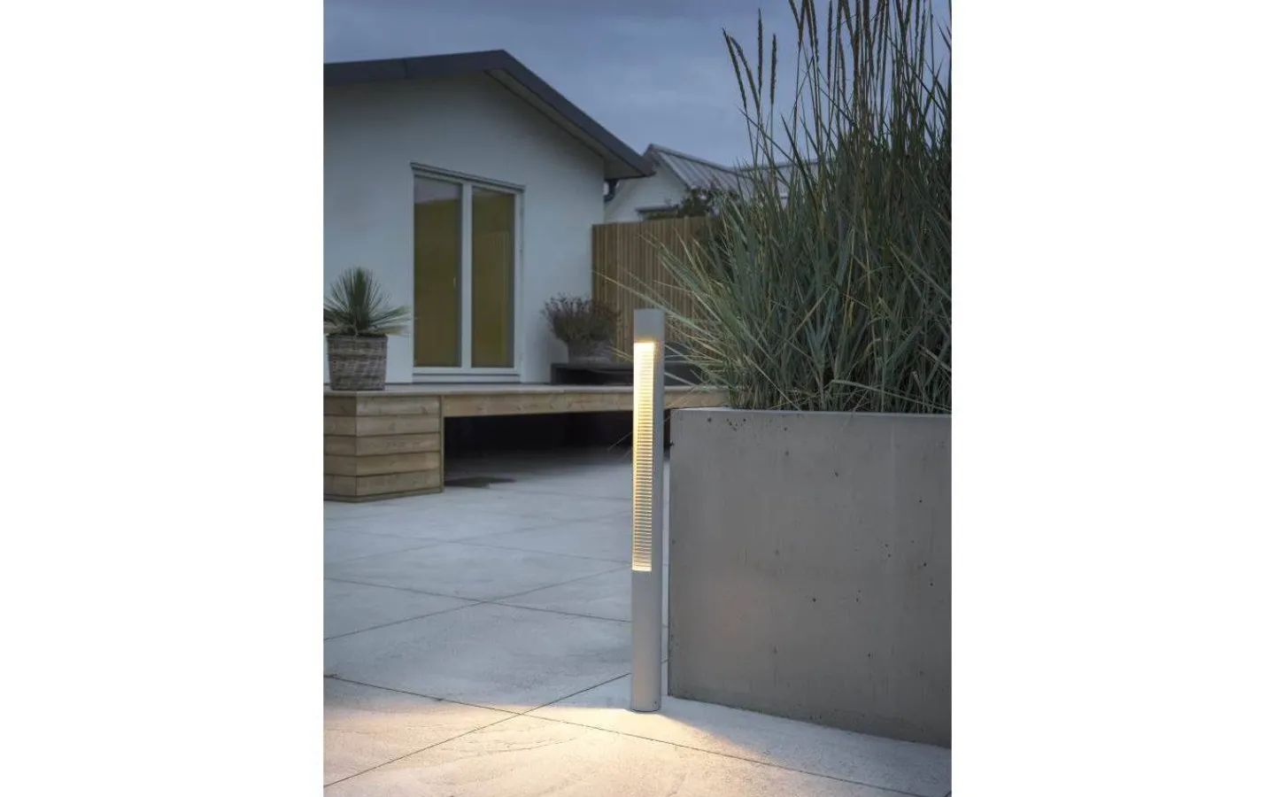 Pollare & Grindlyktor<Konstsmide Udine Pollare LED 2x6W 3000K 97cm Vit IP65