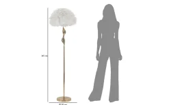 Golvlampor<Mauro Ferretti Unica Golvlampa 165cm Vit/Guld