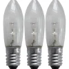 Star Trading Universal LED E10 10-55V 3lm 2100K 3-Pack* E10 Led Jullampor|E10 Led Jullampor