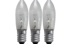 Star Trading Universal LED E10 10-55V 3lm 2100K 3-Pack* E10 Led Jullampor|E10 Led Jullampor