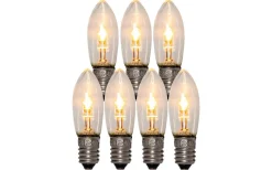 Star Trading Universal LED E10 10-55V 3lm 2000K 7-Pack* E10 Led Jullampor|E10 Led Jullampor
