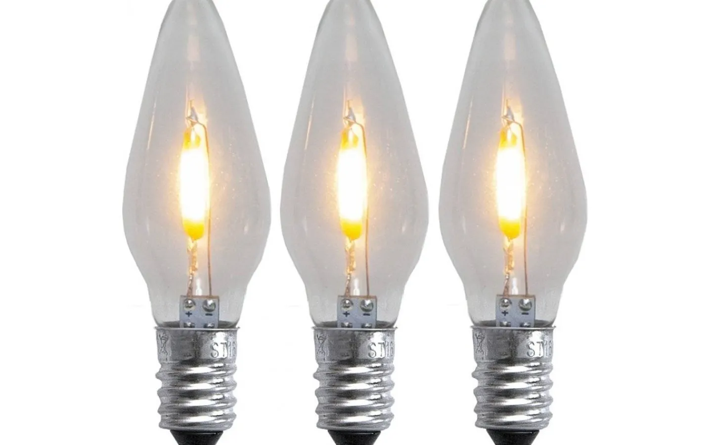 Star Trading Universal LED Filament E10 23-55V 5lm 1900K 3-Pack* E10 Led Jullampor|E10 Led Jullampor