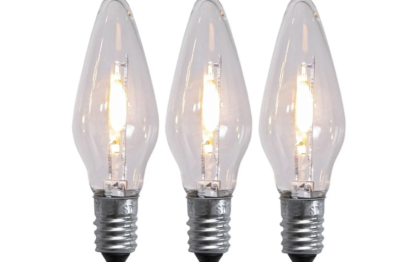Star Trading Universal LED Filament E10 14-55V 10lm 2100K 3-Pack* E10 Led Jullampor|E10 Led Jullampor