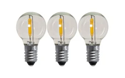 Konstsmide Universal LED Filament E10 14-55V 12lm 0,5W 2000K 3-Pack* E10 Led Jullampor|E10 Led Jullampor