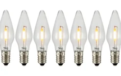 E10 Led Jullampor|E10 Led Jullampor<Markslojd Universal LED Filament E10 10-55V 0,5W 7-pack