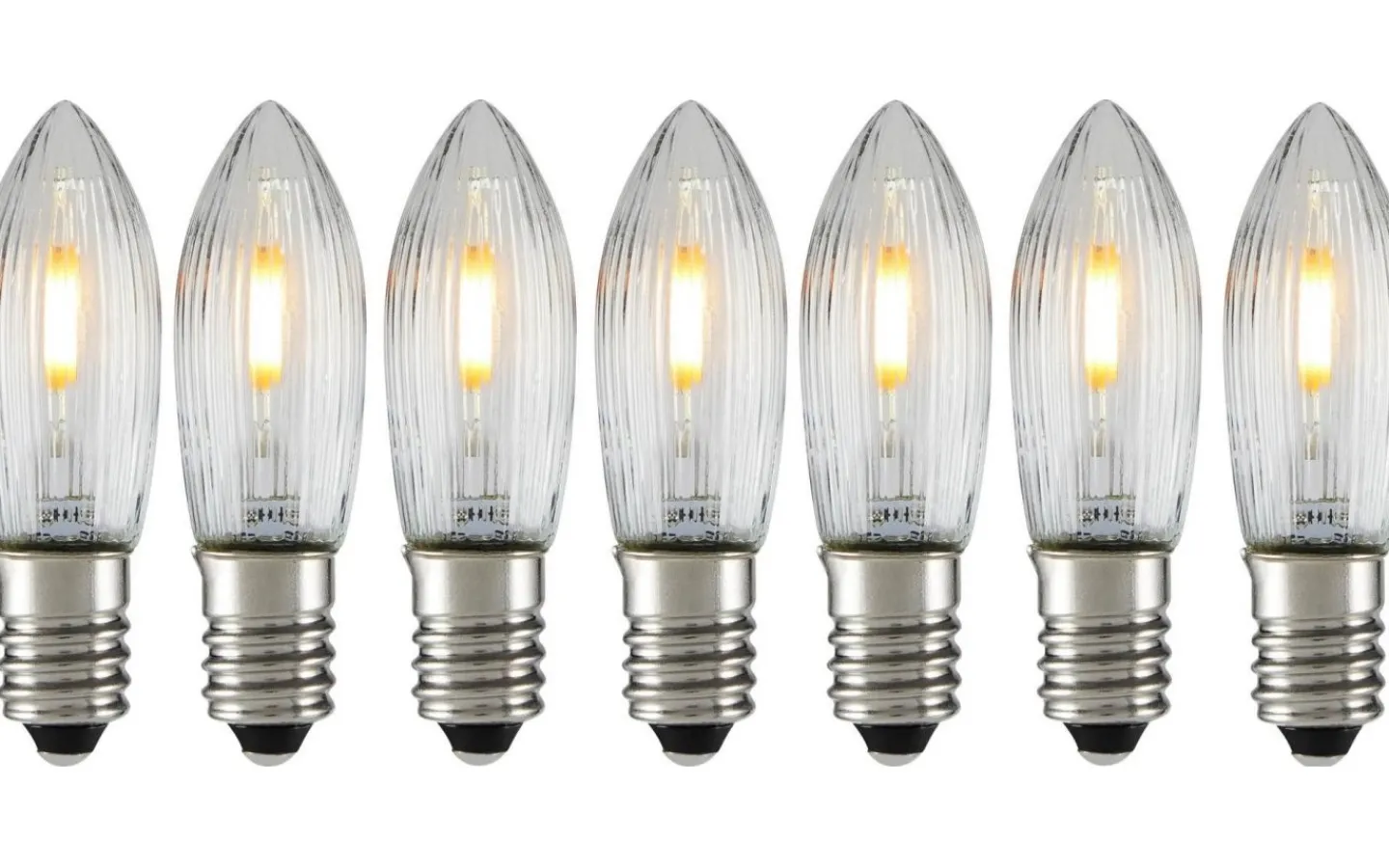 Markslojd Universal LED Filament E10 10-55V 0,5W 7-pack* E10 Led Jullampor|E10 Led Jullampor