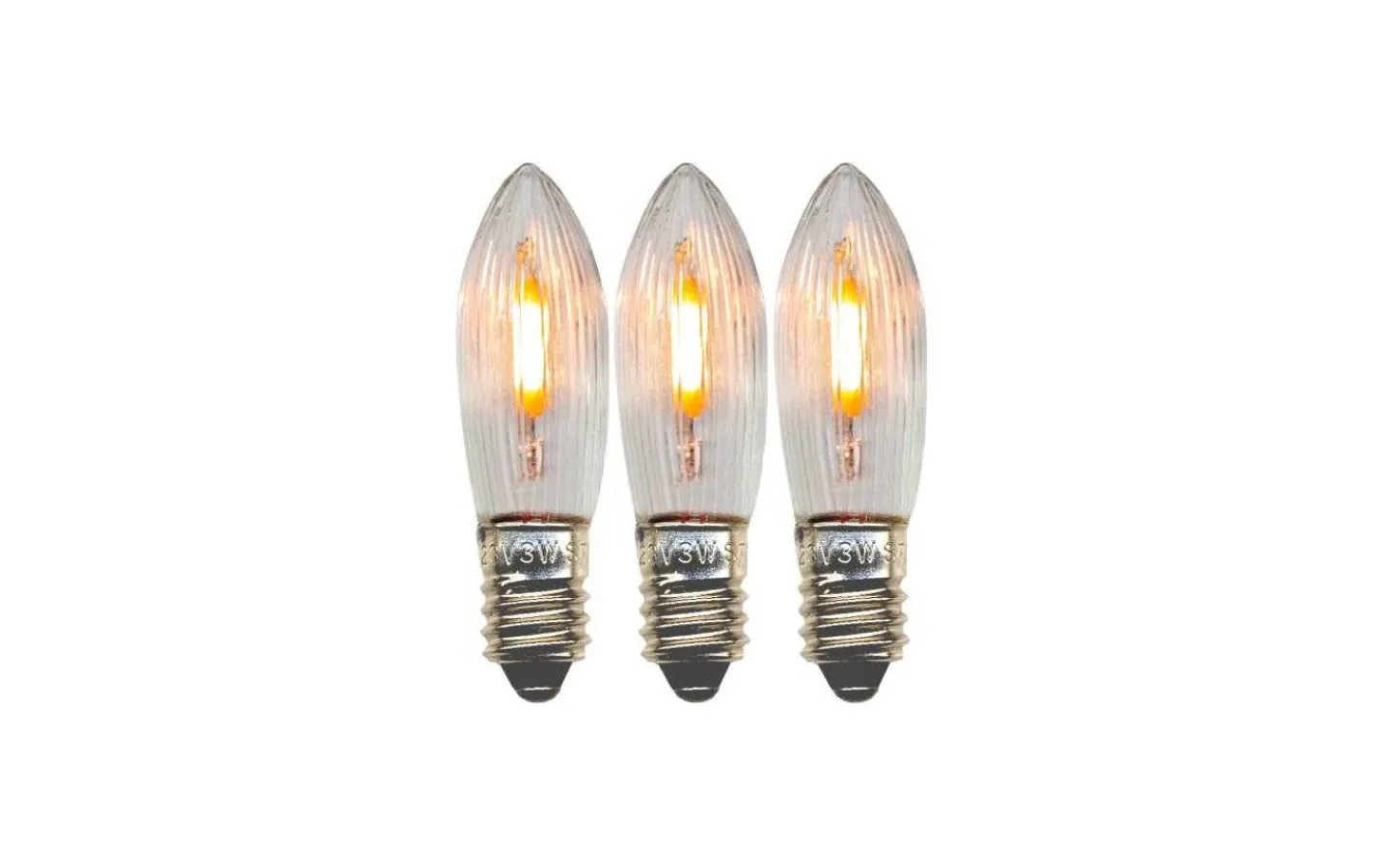 E10 Led Jullampor|E10 Led Jullampor<Star Trading Universal LED Filament E10 14-55V 3lm 2100K 3-Pack
