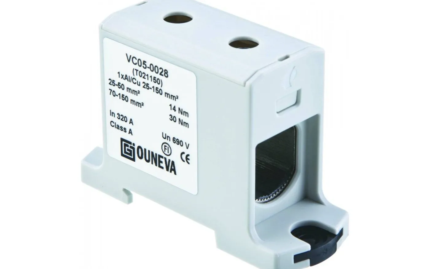 Universalplint, AL/CU, OTL, 25-150 mm², Grå