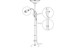 Eglo Up 2 Golvlampa 177cm Matt Nickel* Uplight|Golvläslampor