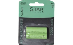 Batterier|Batterier Till Solcellslampor<Star Trading Uppladdningsbara AA-batteri 1,2V 2000mAh Ni-MH 2-pack