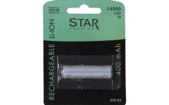 Star Trading Uppladdningsbart 14500-batteri, Li-Ion 3.2V 400mAh 1-pack* Batterier|Batterier Till Solcellslampor