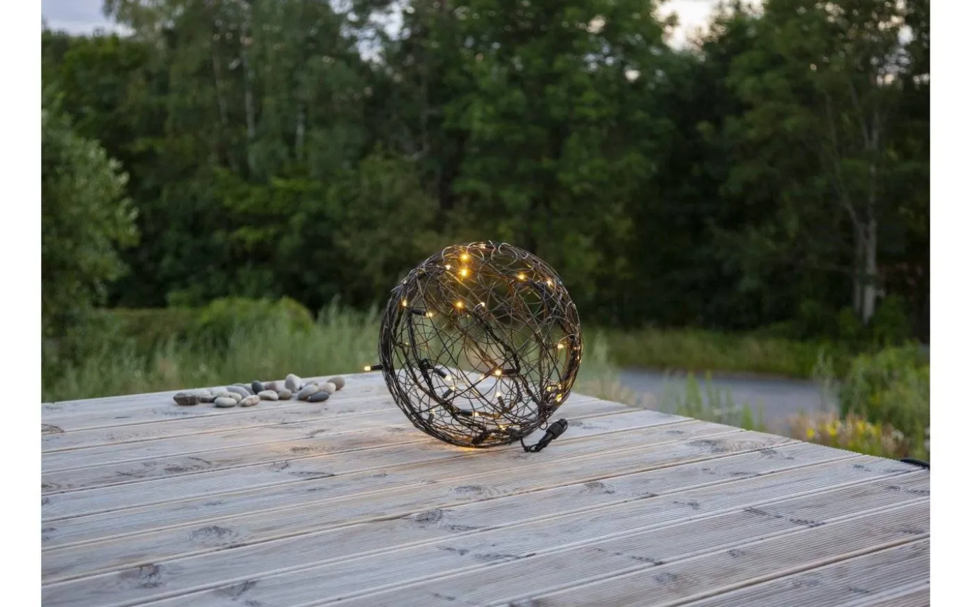 Utomhusdekoration Klot System LED 35cm Svart