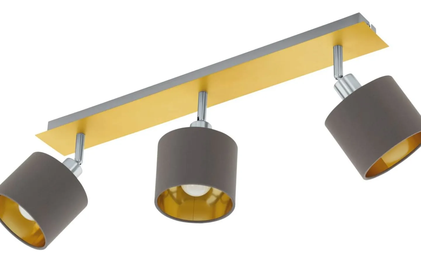 Eglo Valbiano Takspotlight 56cm Borstad mässing* Avlånga Takspotlights|Takspot Med 3 Lampor