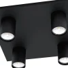 Eglo Valcasotto Takspotlight 32cm GU10 LED 3000K 4x4,5W Svart* Takspot Med Minst 4 Lampor