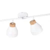 Avlånga Takspotlights|Takspot Med Minst 4 Lampor<Reality Valentin Spotlight 4-delad E14 matt vit/guld/trä