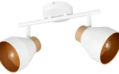 Valentin Spotlight 2-delat E14 matt vit/guld/trä