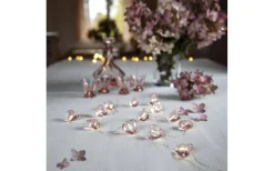 Valentine Batteridriven Ljusslinga 12 Hjärta 1,65m Rosa