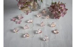 Valentine Batteridriven Ljusslinga 12 Hjärta 1,65m Rosa