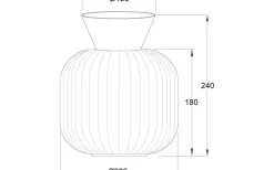 Plafonder<Aneta Vanja Plafond 20cm Vit/Stål