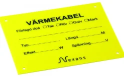 Värmekabel<Malmbergs Varningsskylt värmekabel