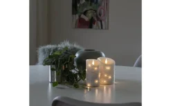 Blockljus Inomhus|Blockljus Inomhus<Konstsmide Vax Batteridrivet Blockljus med Ljusslinga 14cm Vit