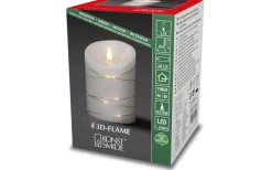 Blockljus Inomhus|Blockljus Inomhus<Konstsmide Vax Batteridrivet Blockljus med Ljusslinga 14cm Vit