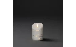 Blockljus Inomhus|Blockljus Inomhus<Konstsmide Vax Batteridrivet Blockljus med Ljusslinga 14cm Vit