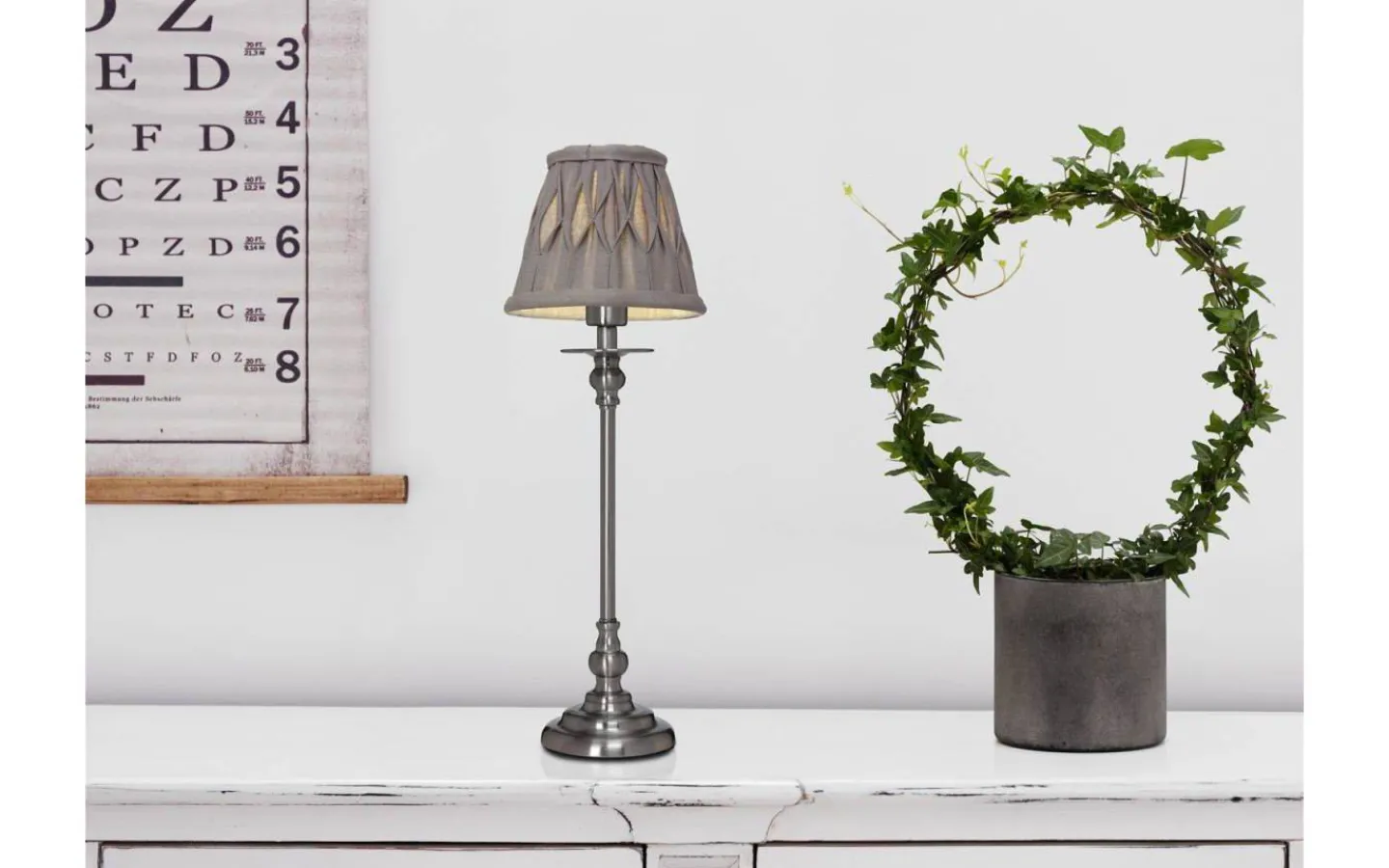 Cottex Veckad Lampskärm Ø14cm Grå* Plisserade Lampskärmar