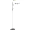 Golvläslampor<Halo Design Vegas Golvlampa 140cm LED 3000K 2x7W Dimbar Borstad Stål