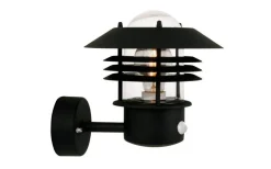 Vejers Vägglampa med Rörelsesensor, Svart IP54
