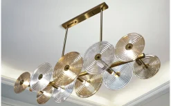 Mauro Ferretti Venedig Taklampa Glas 116cm Guld* Avlånga Taklampor