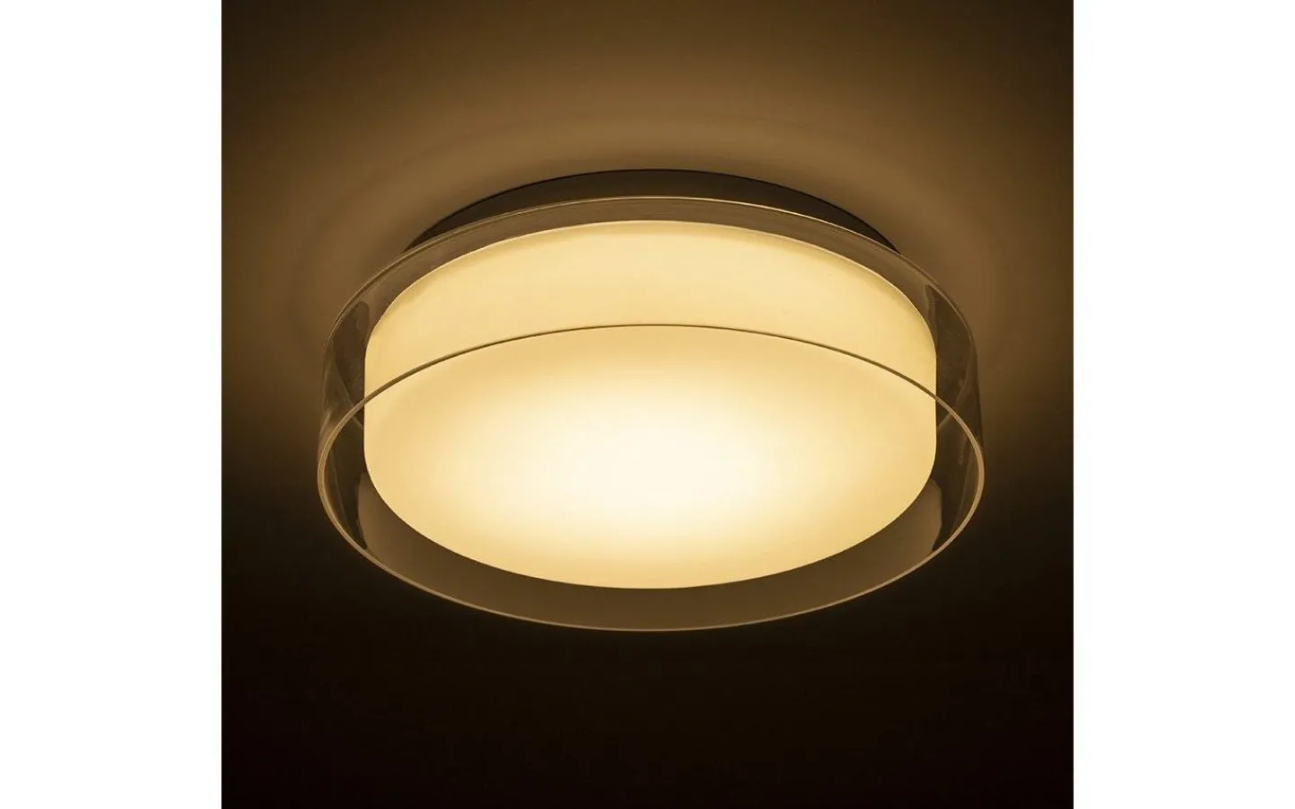 Badrumslampor Tak<Rendl Venice Plafond 30cm 12W 3000K Vit/Krom IP44